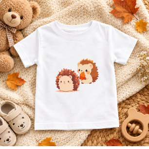 Süße Herbstigel – Kawaii Waldtiere Baby T-shirt