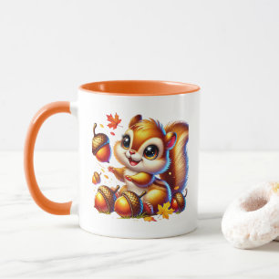 Süße Herbstliche Eichhörnchenliebhaber Tasse