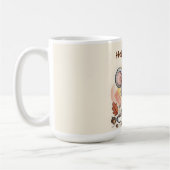 Süße Herbstmaus mit Eicheln und Kaffee Kaffeetasse (Links)