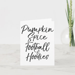 Süße Herbstnächte Zitat Geschenk Kürbisgewürz Foot Karte