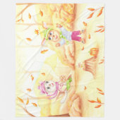 Süße Herbstwanderung im Wald Fleecedecke (Vorderseite)