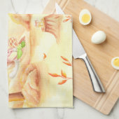 Süße Herbstwanderung im Wald Geschirrtuch (Viertel Falte)