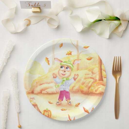 Süße Herbstwanderung im Wald Pappteller (Hochzeit)