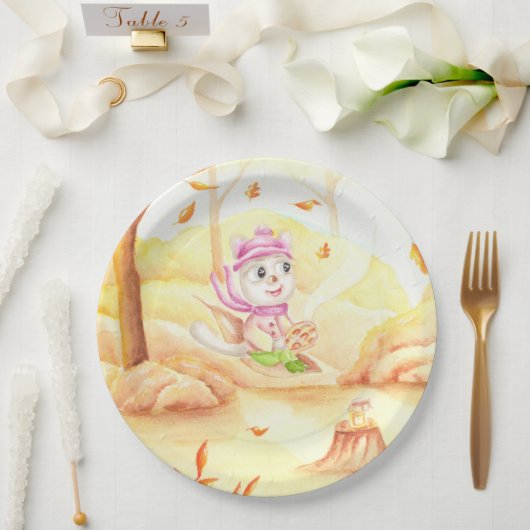 Süße Herbstwanderung im Wald Pappteller (Hochzeit)