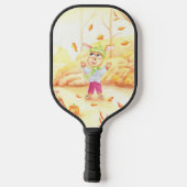 Süße Herbstwanderung im Wald Pickleball Schläger (Rückseite)