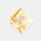 Süße Herbstwanderung im Wald Serviette (Ecke)