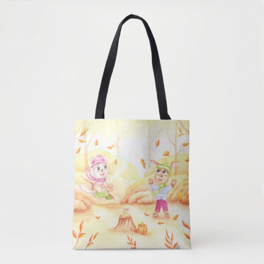 Süße Herbstwanderung im Wald Tasche (Vorderseite)