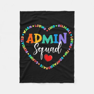 Süße Herz Admin Squad Spaß Erster Schultag Fleecedecke