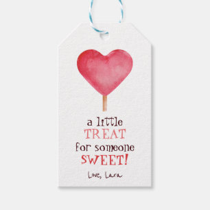 Süße Herz-Aquarell-Valentinstag-Behandlung-Gunstge Geschenkanhänger