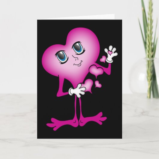 Süsse Herz Feiertagskarte (Vorderseite)