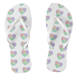 süße Herz-Flatschuhe Badesandalen