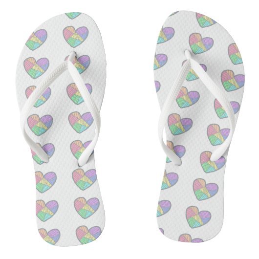 süße Herz-Flatschuhe Badesandalen (Fußbett)