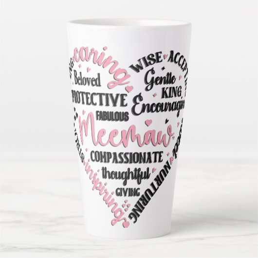 Süße Herz Meemaw Milchtasse (Vorderseite)