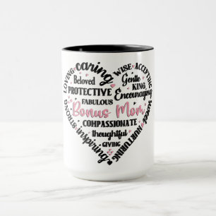 Süße Herz-Tasse/Bonus-Mama Tasse