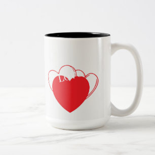 Süße Herz-Tasse – Liebe- und entzückendes Design Zweifarbige Tasse