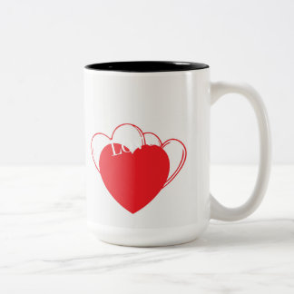Süße Herz-Tasse – Liebe- und entzückendes Design Zweifarbige Tasse