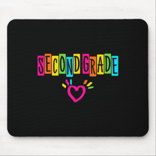 Süße Herz-Zweitklässler Erster Schultag Mädchen Mousepad
