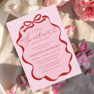 Süße Herzchen Mädchen Valentinstag Babyparty Einladung