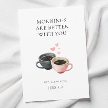 Süße Herzen Aquarell Kaffee Liebe Valentinstag