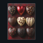 süße Herzen aus Schokolade Valentinstag Postkarte<br><div class="desc">Überrasche deine Liebsten zum Valentinstag mit einer zauberhaften Botschaft! Unsere wunderschöne Postkarte zeigt ein liebevoll gestaltetes Papierkunst-Design mit Herzen,  die aus einem Umschlag sprießen. Perfekt,  um deine Gefühle auszudrücken und diesen besonderen Tag unvergesslich zu machen!</div>