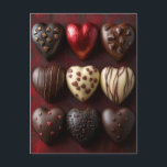 süße Herzen aus Schokolade Valentinstag Postkarte<br><div class="desc">Überrasche deine Liebsten zum Valentinstag mit einer zauberhaften Botschaft! Unsere wunderschöne Postkarte zeigt ein liebevoll gestaltetes Papierkunst-Design mit Herzen,  die aus einem Umschlag sprießen. Perfekt,  um deine Gefühle auszudrücken und diesen besonderen Tag unvergesslich zu machen!</div>