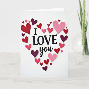 Süße Herzen Ich liebe dich Karte