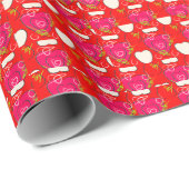 Süße Herzen Muster Geschenkpapier (Rolleneckpunkt)