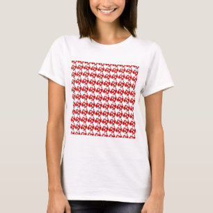 Süße Herzen Romantisches Doodle-Wiederholungsmuste T-Shirt