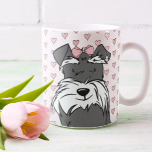 Süße Herzen Schnauzer Kaffeetasse