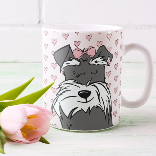 Süße Herzen Schnauzer Kaffeetasse