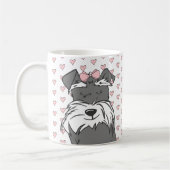 Süße Herzen Schnauzer Kaffeetasse (Links)