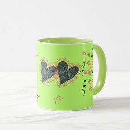 Süße Herzen & Sonnenblumen Valentinstag Tasse