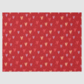 Süße Herzen und Punkte Valentinstag-Muster Seidenpapier (Vorderseite)