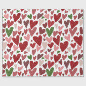 Süße Herzen Valentinstag Tasse Geschenkpapier (Flach)
