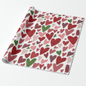 Süße Herzen Valentinstag Tasse Geschenkpapier (Ungerollt)