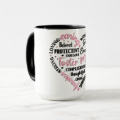 Süße Herzens-Pflegemutter Tasse (Vorderseite Links)