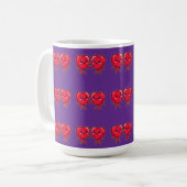 Süße Herzfiguren, die Händchen halten Kaffeetasse (Vorderseite Links)