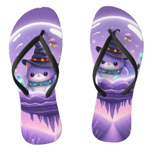 Süße Hexe Schneekugel Badeschlappen Badesandalen
