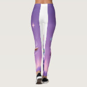 Süße Hexe Schneekugel Leggings Lila (Rückseite)