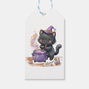Süße Hexe schwarze Katze braut magischen Trank Hal Geschenkanhänger