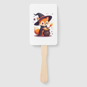 Süße Hexen-Fuchs � Magisches Halloween-Tier-T-Shir Fächer