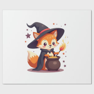 Süße Hexen-Fuchs � Magisches Halloween-Tier-T-Shir Geschenkpapier