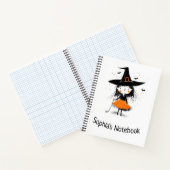 Süße Hexen-Illustration Notizblock (Innenseite)