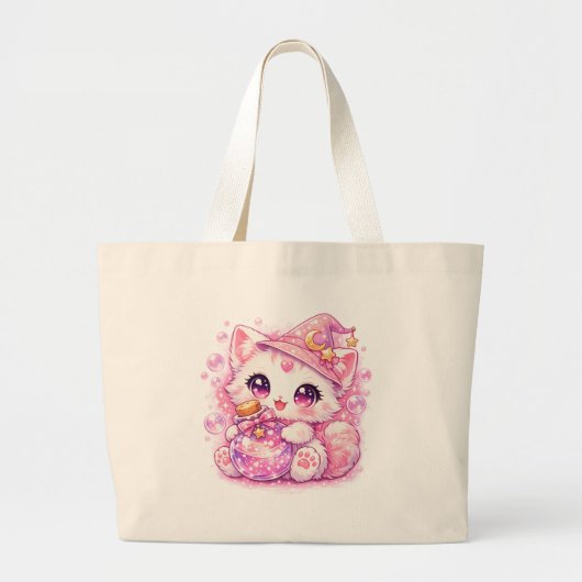 Süße Hexen-Kitty-Potion Jumbo Stoffbeutel (Vorne)