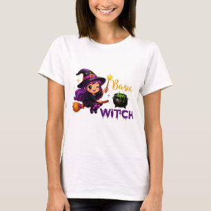 Süße Hexen-Magie-Szene für Halloween-Spaß 🎃 T-Shirt