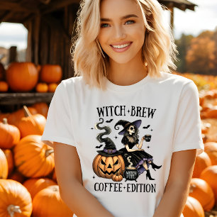 Süße Hexenbrauen-Kaffee-Edition Halloween T-Shirt