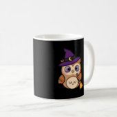 Süße Hexeneule Halloween Kaffeetasse (VorderseiteRechts)