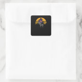 Süße Hexenkatze Quadratischer Aufkleber (Tasche)