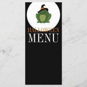 Süße Hexenkröte, Halloween Menükarte