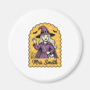 Süße Hexenlehrerin Frau Smith Vintage Halloween De Magnet